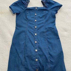 Jean off the shoulder dress